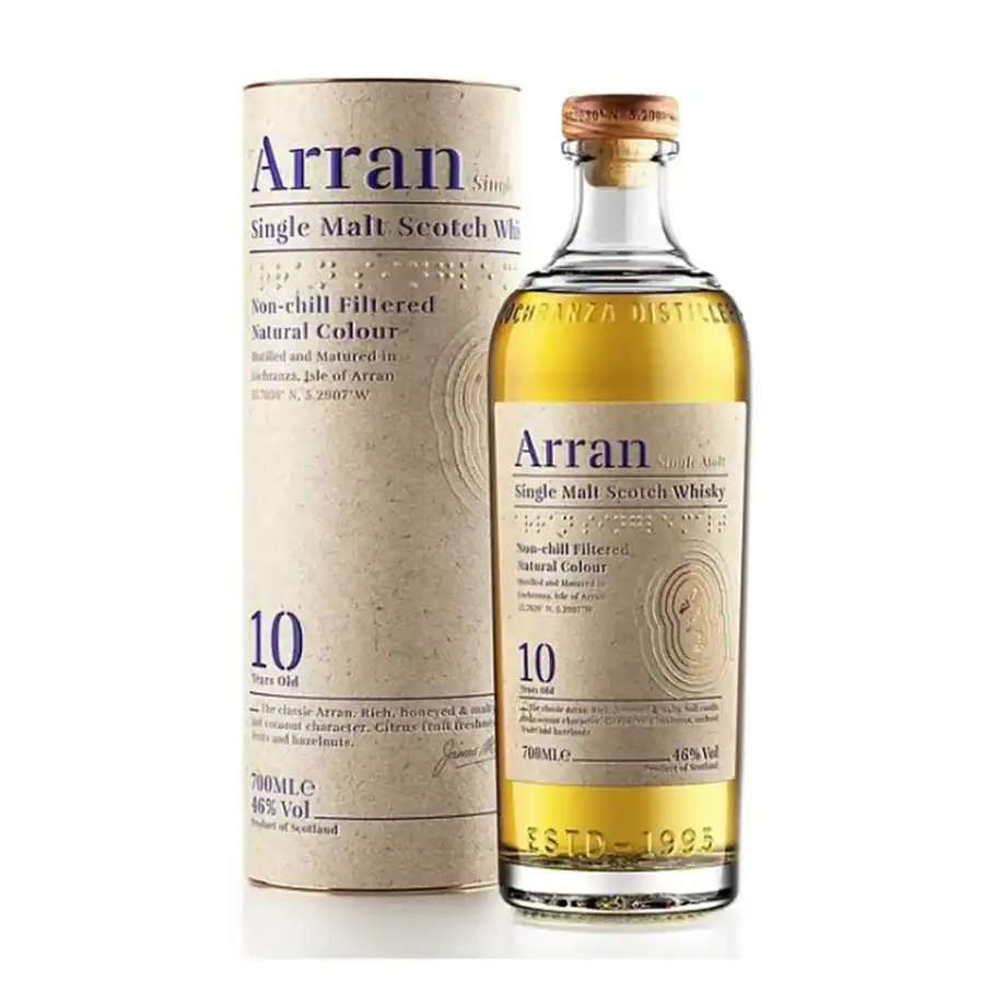 WHISKY ARRAN 10 AÑOS 46° 700ML