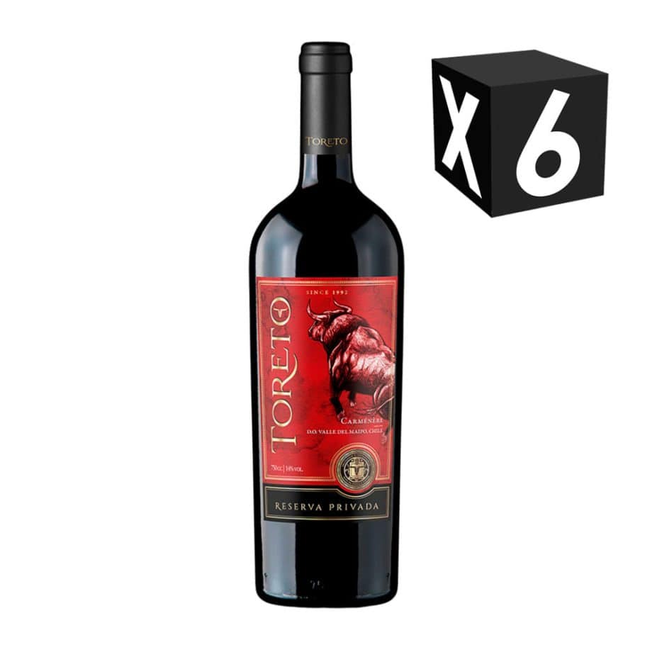 CAJA X6 - TORETO RESERVA PRIVADA CARMENERE
