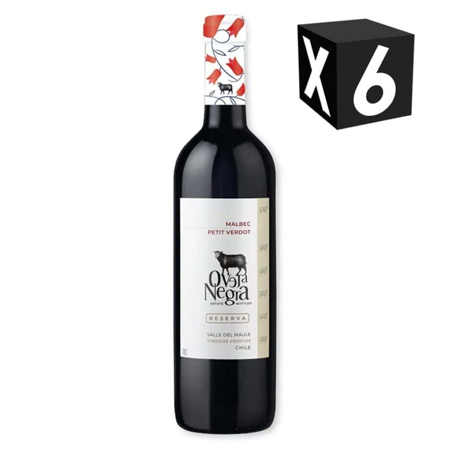 CAJAS X6 - OVEJA NEGRA RESERVA MALBEC/P.VERDOT